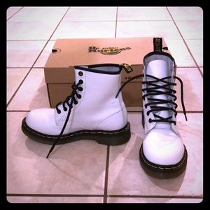 Dr. Martens White 1460 Combat Boot size 6